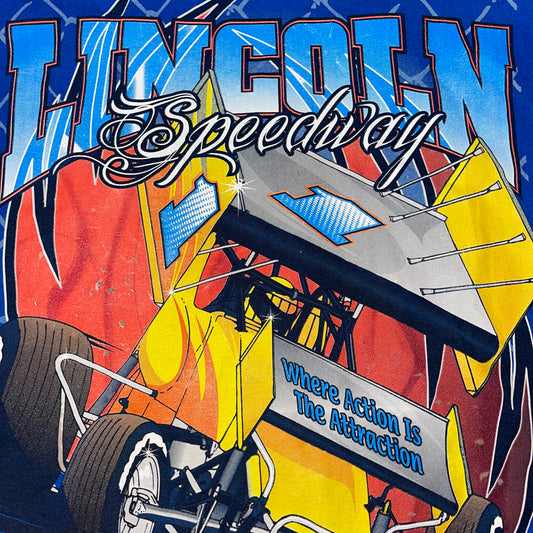 Y2K Lincoln Speedway Racing T-Shirt - Used/Worn