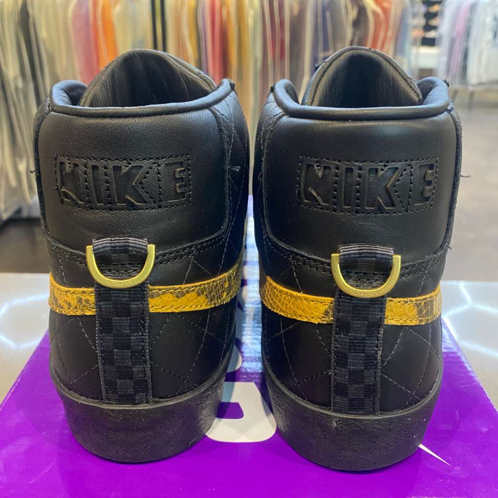 Nike SB Blazer Mid QS Supreme Black Size 10.5 DV5078-001 - Pre-Owned