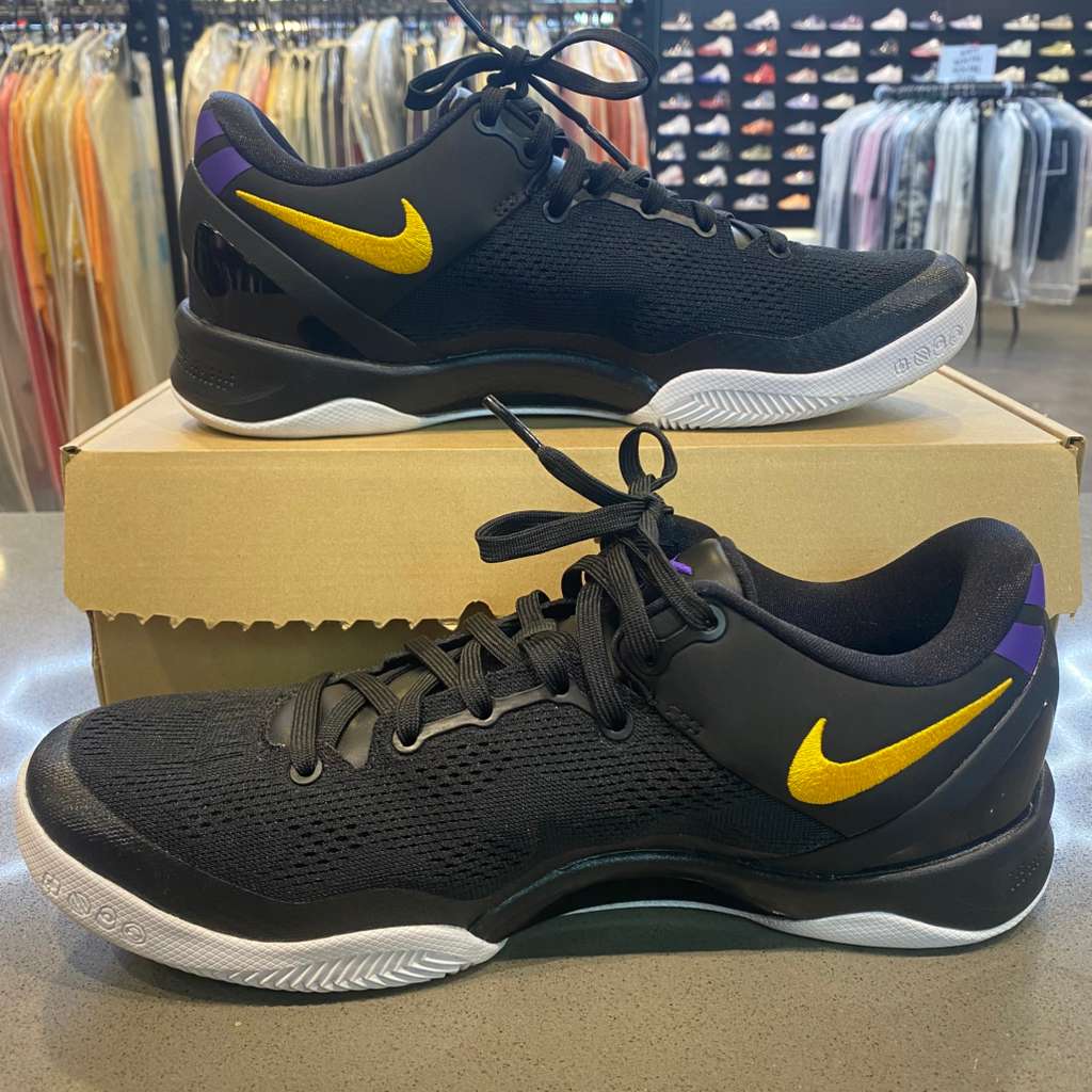 Nike Kobe 8 Protro Lakers Away Size 8.5 HF9550-001 - Pre-Owned (Replacement Box)