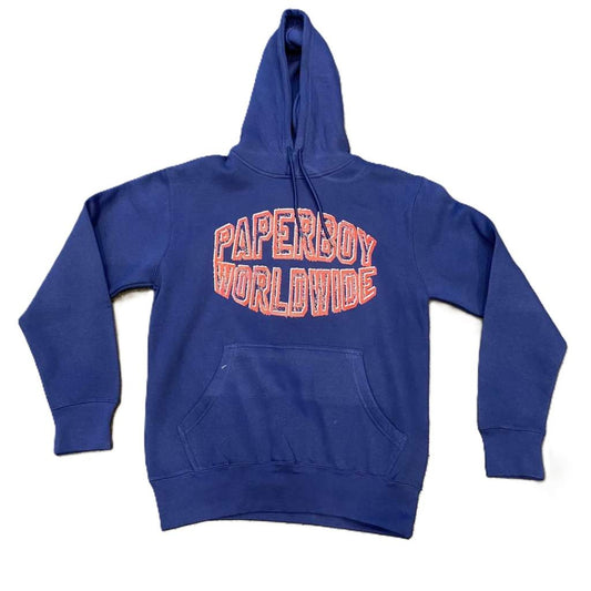 Paper Boy New Worldwide Hoodie Navy Red