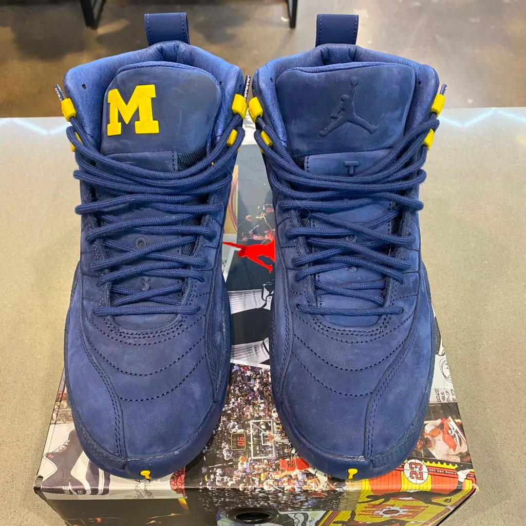 Jordan 12 Retro Michigan Size 8.5 BQ3180-407 - Pre-Owned