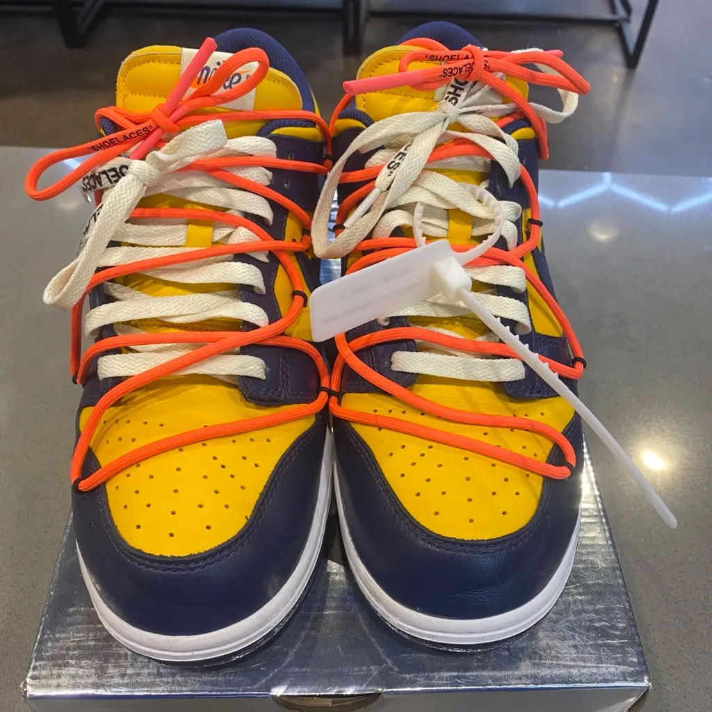 Nike Dunk Low Off-White University Gold Size 10.5 CT0856-700 - Pre-Owned