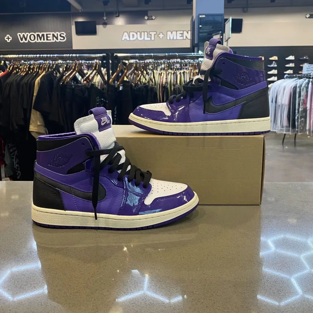 Jordan 1 High Zoom Air CMFT Purple Patent (Women's) Size 8.5W CT0979-505 - Pre-Owned (Replacement Box)