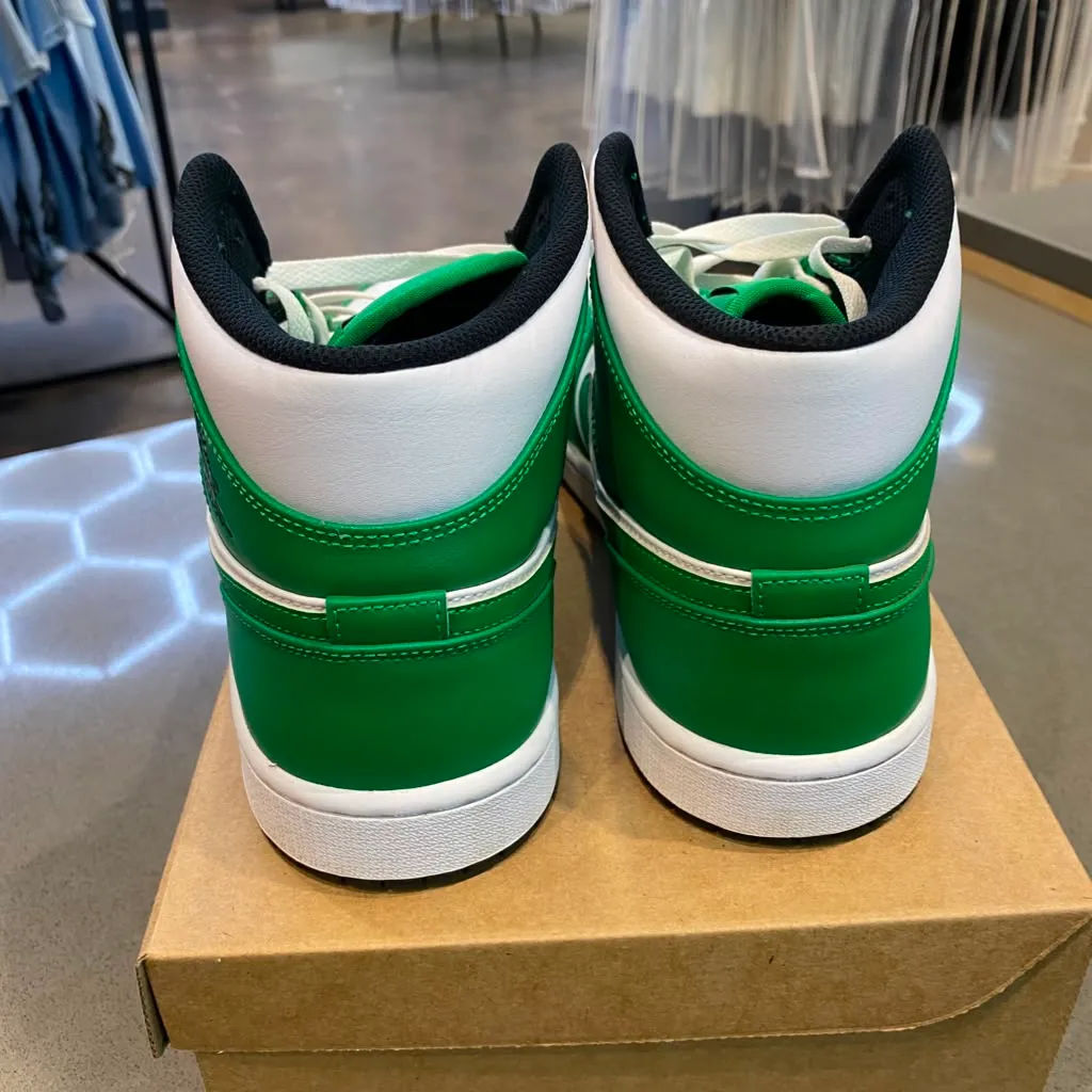 Jordan 1 Mid Lucky Green Size 11 DQ8426-301 - Pre-Owned (Replacement Box)