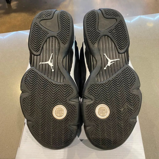 Jordan 14 Retro Black White Size 7M 487471-016 - Pre-Owned