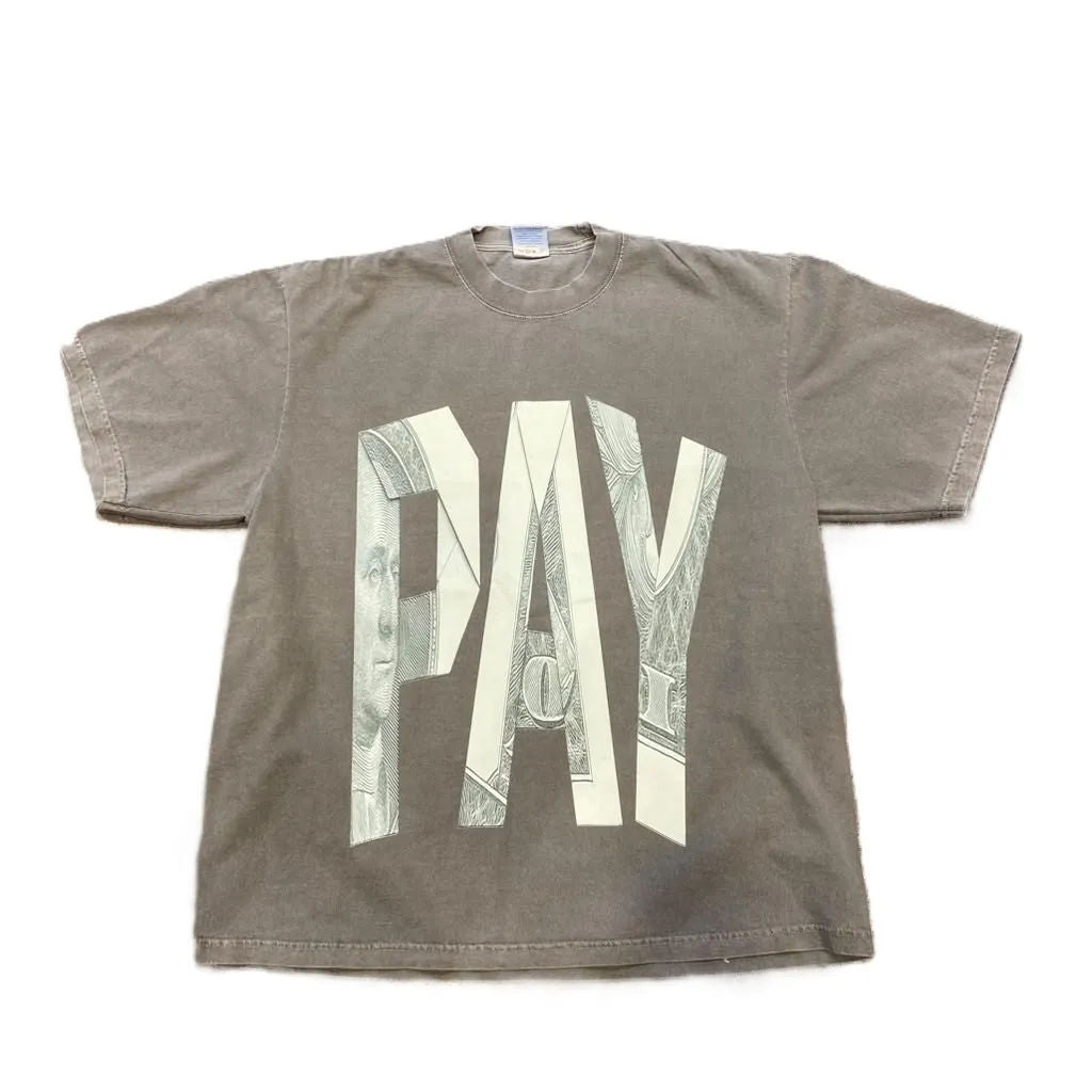 Paperboy PAY Dollar Tee Gray
