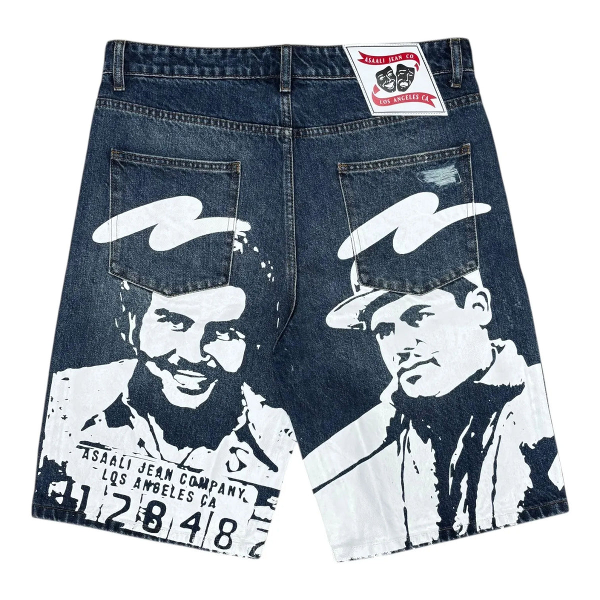 Asaali Cartel Denim Shorts Blue