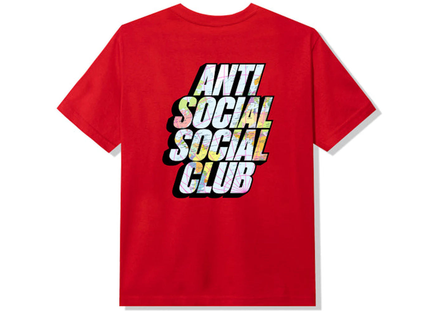 Anti Social Social Club Drop A Pin T-shirt Red
