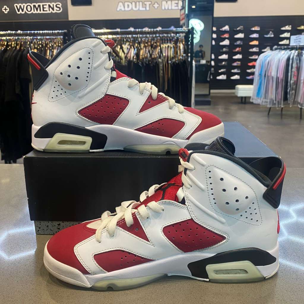 Jordan 6 Retro Carmine (2021) Size 9 CT8529-106 - Pre-Owned