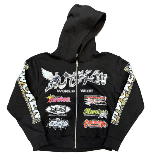 Awoken Dreams Dept 2.0 Black Zip Up Hoodie