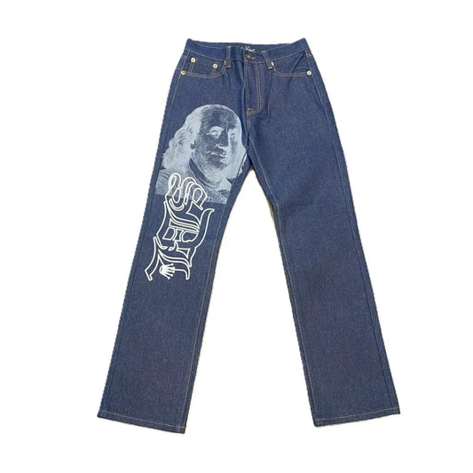 SDL White Benjamin White Script Blue Jeans