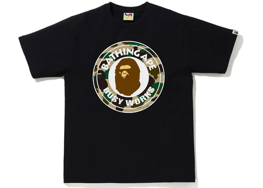 BAPE 1st Camo Busy Works Tee Black/Yellow