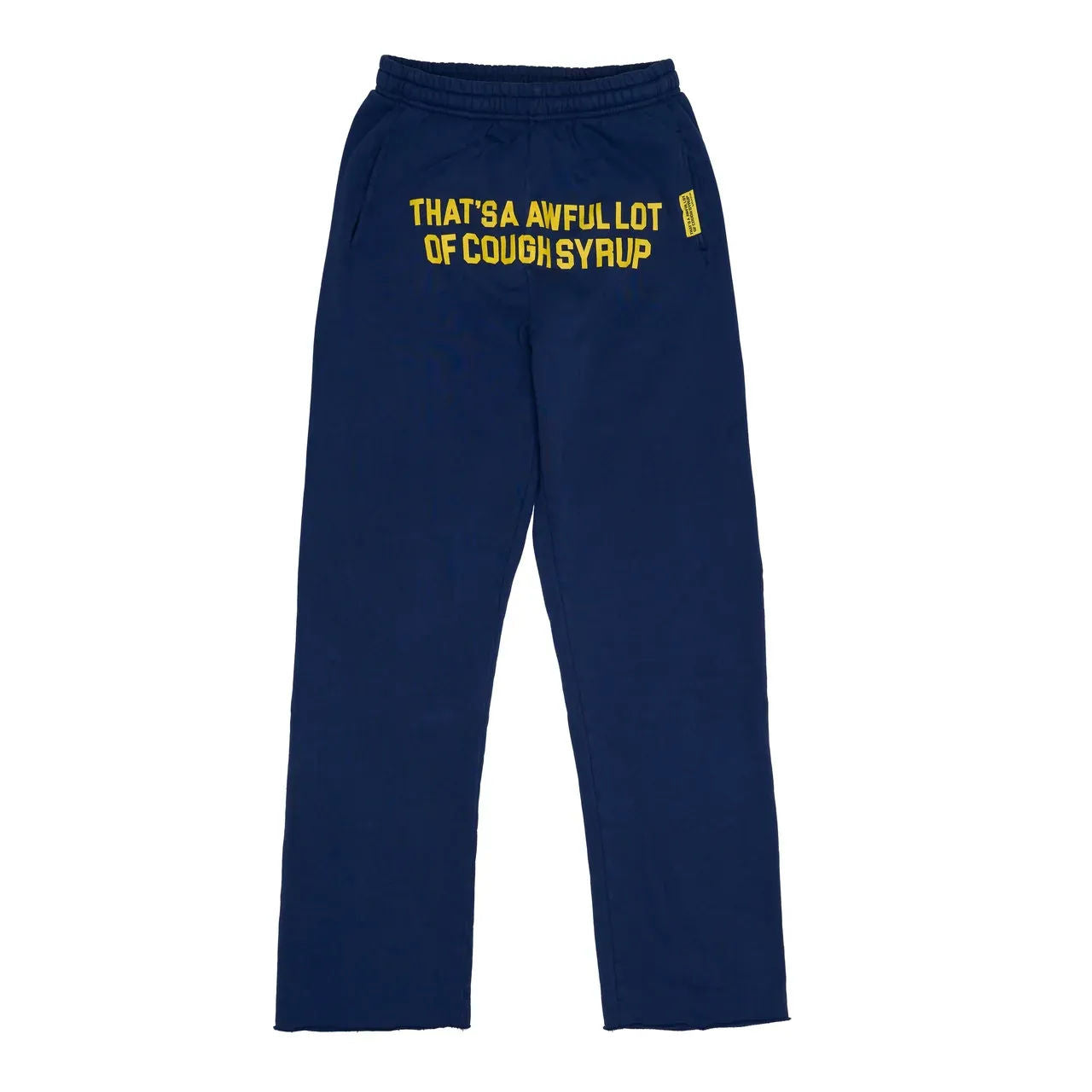 Awful Lot of Cough Syrup Classic Sweatpants Navy/Yellow