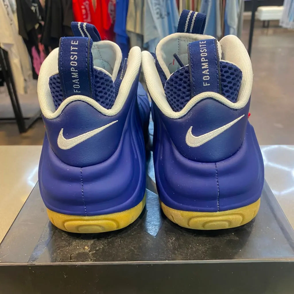 Nike Air Foamposite Pro Blue Void University Red Size 9 CJ0325-400 - Pre-Owned