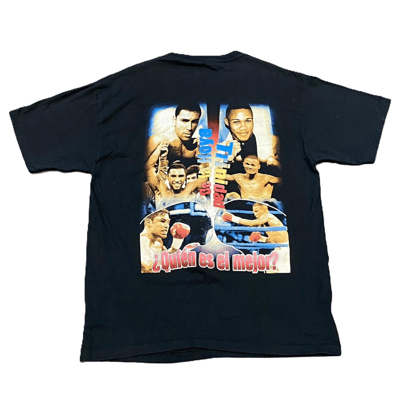 1990s De La Hoya vs Trinidad Boxing Rap-Style T-Shirt - Used/Worn