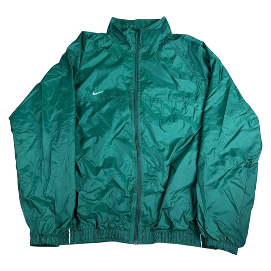 Vintage Nike Team Logo Full-Zip Green Windbreaker Jacket - Used/Worn