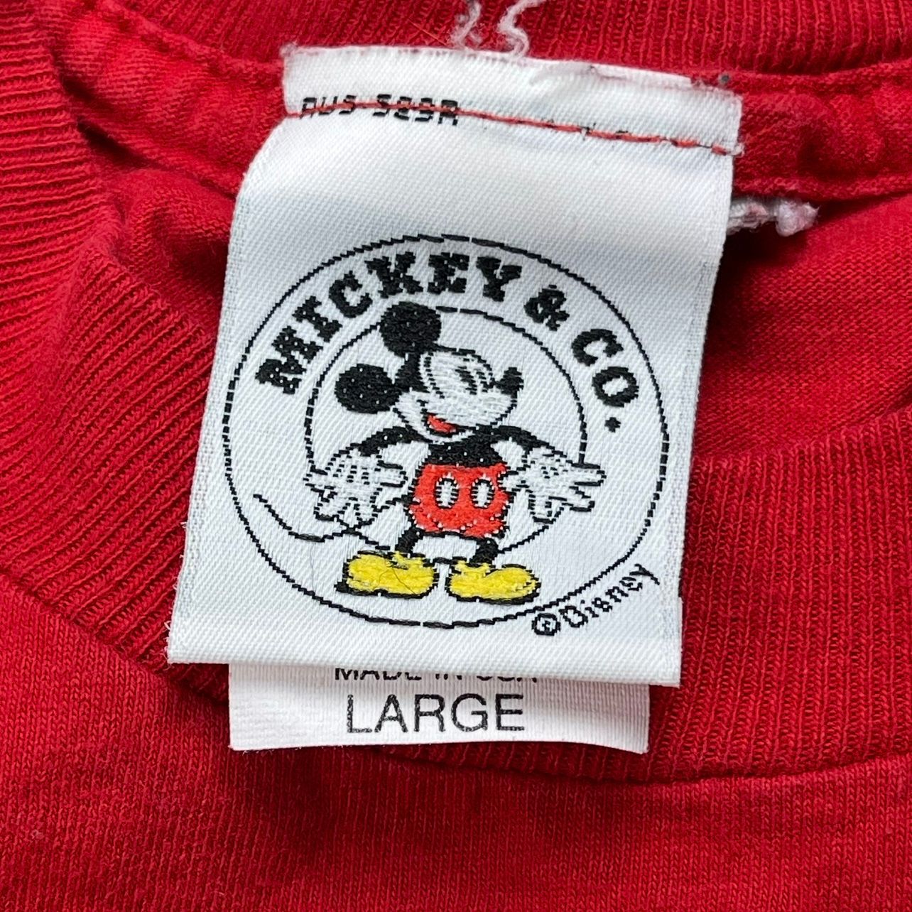 Vintage Disney Mickey Mouse Embroidered T-Shirt - Used/Worn