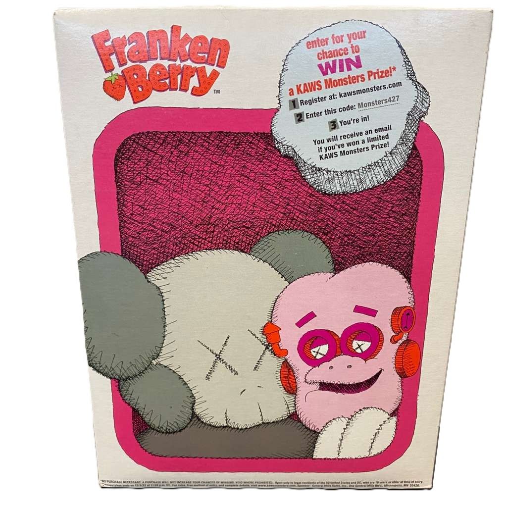 KAWS Monsters Franken Berry Count Chocula Boo Berry Frute Brute Cereal (Not Fit For Human Consumption)