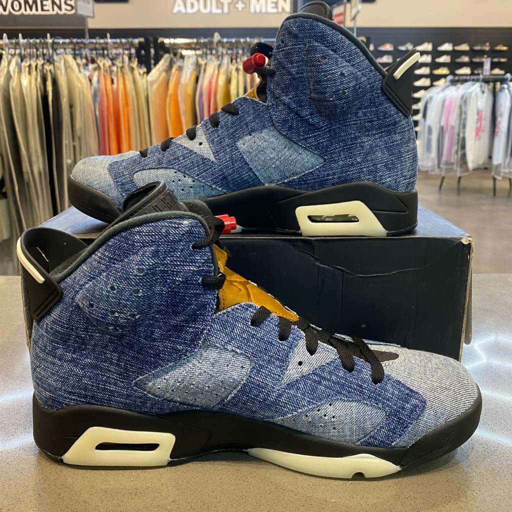 Jordan 6 Retro Washed Denim Size 10.5 CT5350-401 - Pre-Owned