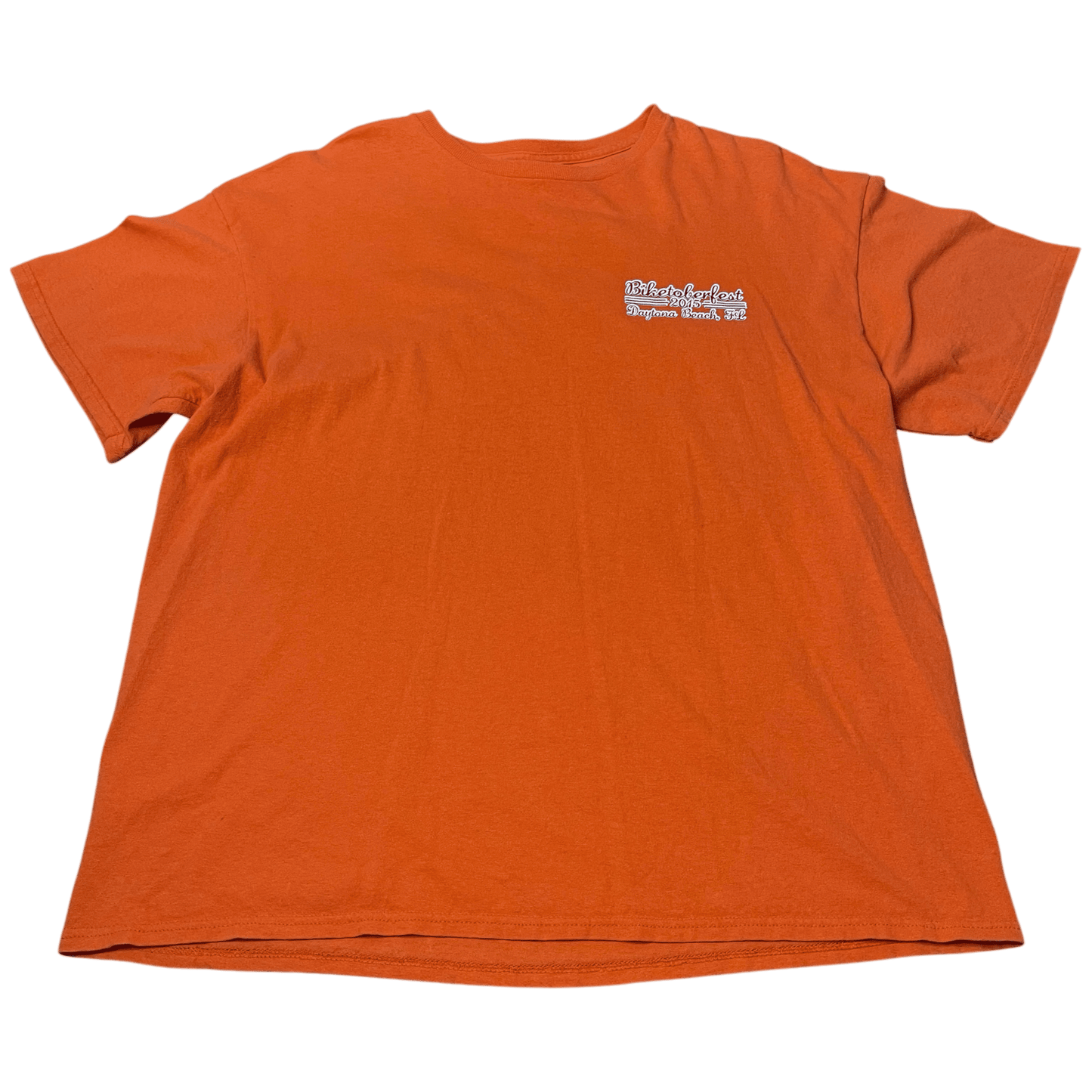 Y2K Biketober Fest Skeleton Biker Grunge T-Shirt - Used