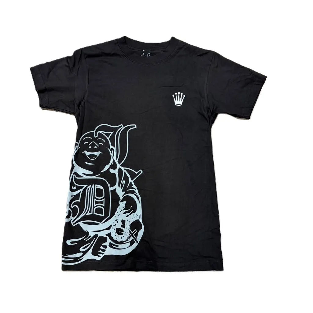 SDL Buddha Script Side Logo Tee Black/White