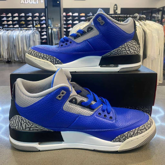 Jordan 3 Retro Varsity Royal Cement Size 10.5 CT8532-400 - Pre-Owned