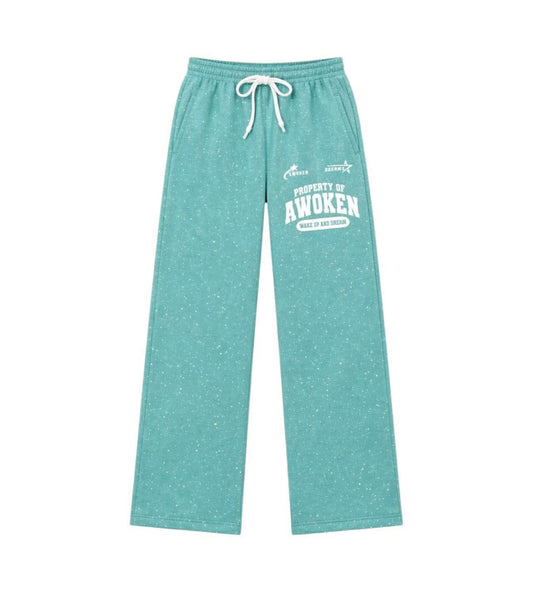 Awoken Dreams Rhinestone Teal Sweats