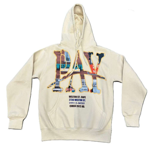 Paperboy Pay Homage "Welton St Cafe" Hoodie Cream