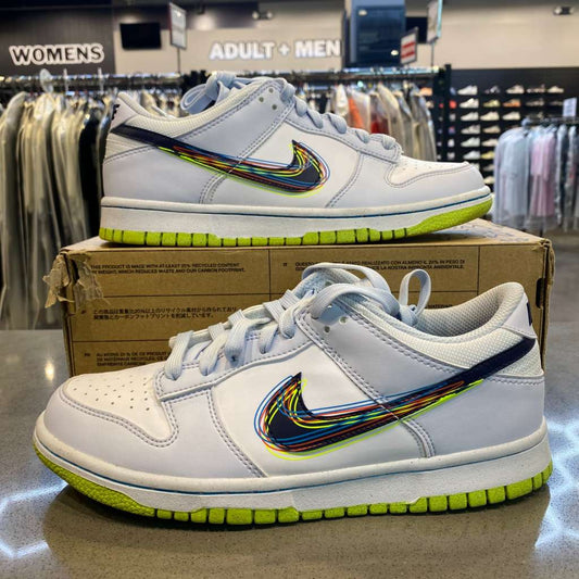 Nike Dunk Low 3D Swoosh Grey (GS) Size 7Y DV3478-100 - Pre-Owned