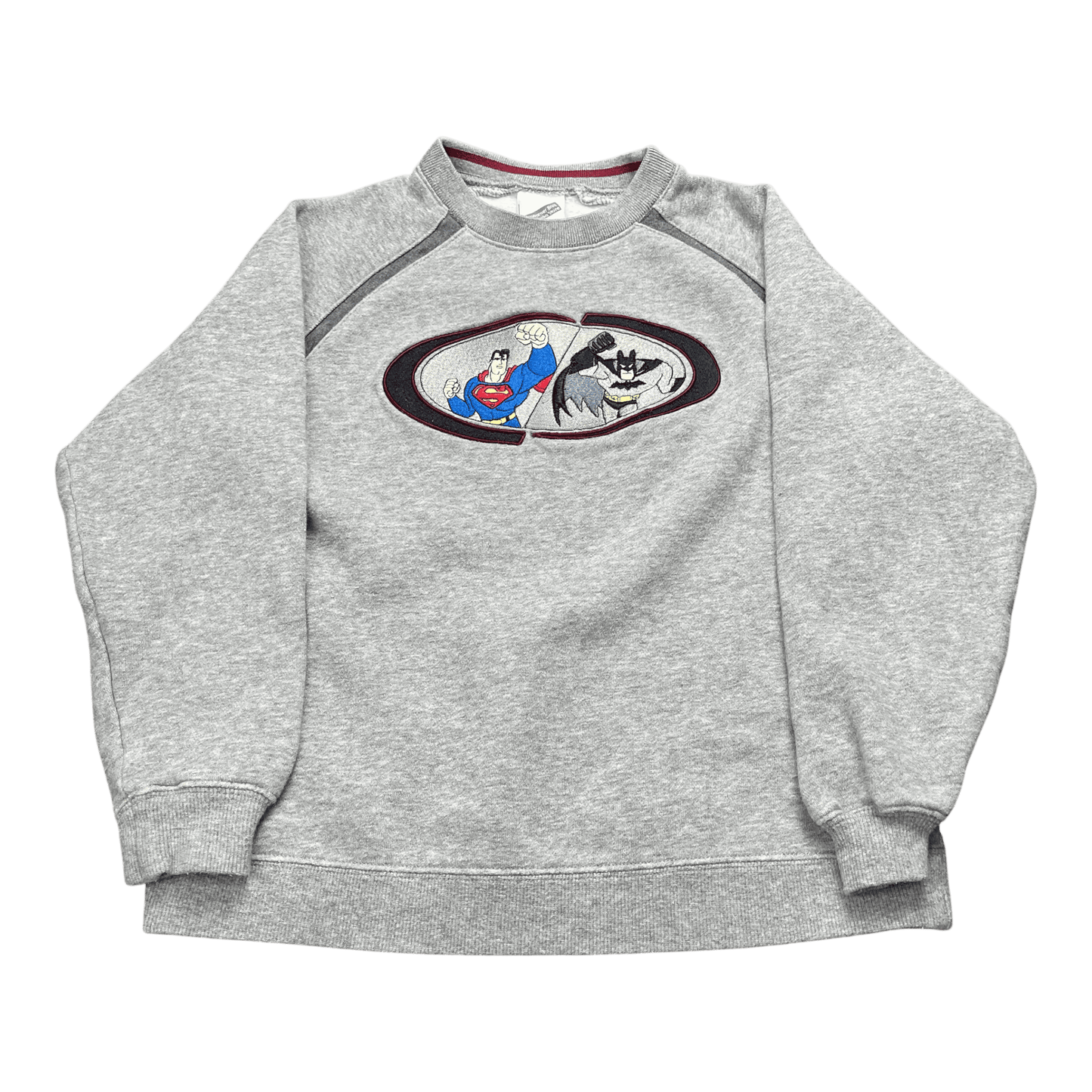 Vintage Superman & Batman Cartoon Crewneck Sweatshirt - Used/Worn