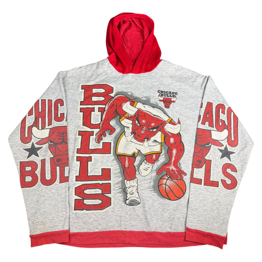 Vintage 90s NBA Chicago Bulls AOP Hoodie - Used/Worn