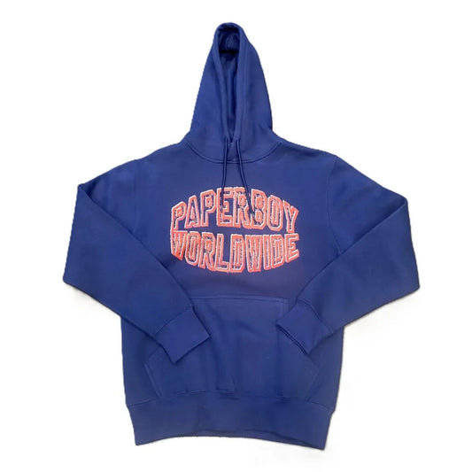 Paper Boy New Worldwide Hoodie Navy Red