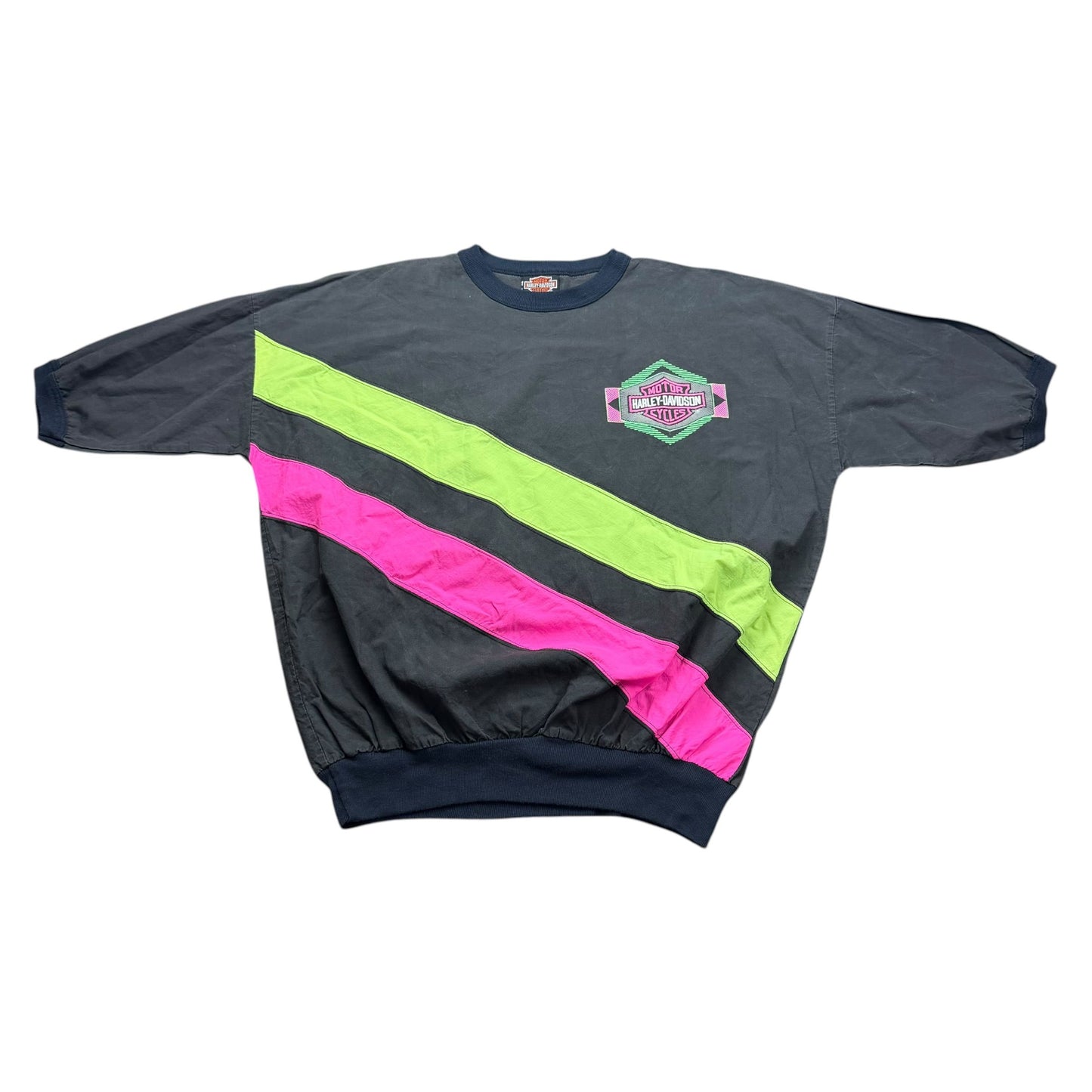 Vintage 1994 Harley-Davidson Spring Break Florida Neon Sweatshirt Pullover - Used/Worn