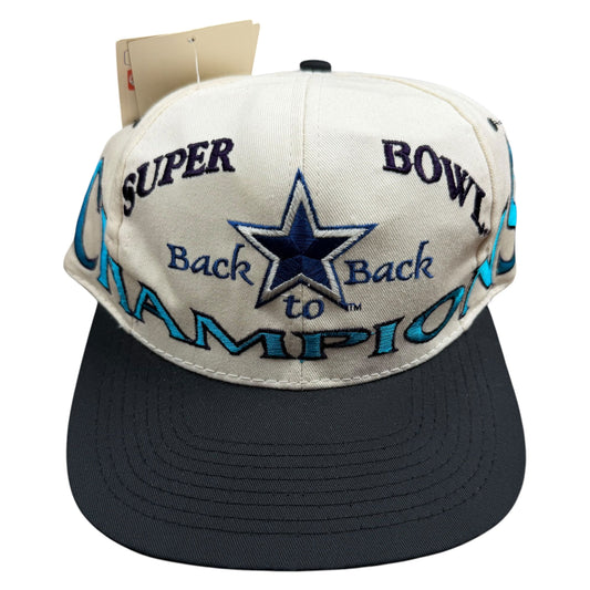 NWT Vintage NFL Dallas Cowboys Back to Back Super Bowl Champions Logo 7 Snapback Hat
