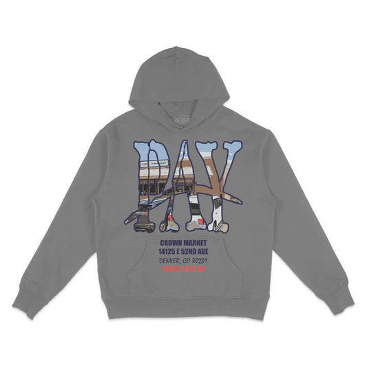 Paperboy Pay Homage "Crown Market" Hoodie Gray