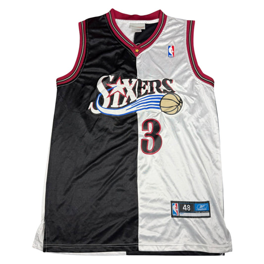 NBA Allen Iverson #3 Philadelphia 76ers Mitchell & Ness Split Swingman Basketball Jersey - Used/Worn