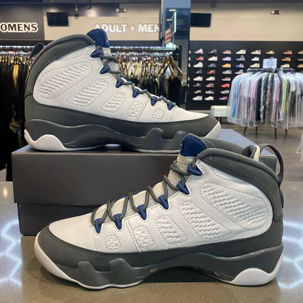 Jordan 9 Retro Flint Grey French Blue (2026) Size 9 HV4794-100 - Pre-Owned