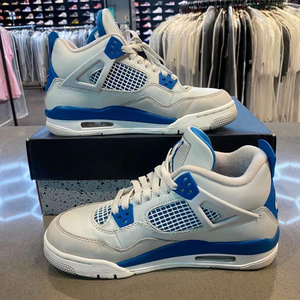 Jordan 4 Retro Military Blue (2024) (GS) Size 6Y HF4281-141 - Pre-Owned