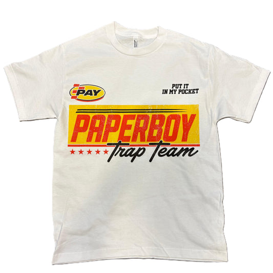 Paper Boy Raceblock Tee White/Black