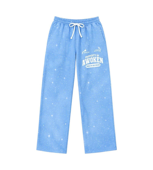 Awoken Dreams Rhinestone UNC Blue Sweats