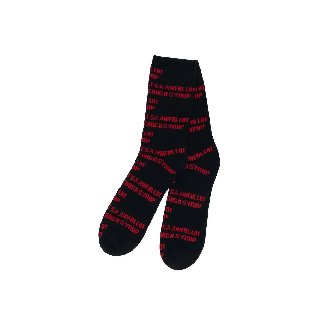 Awful Lot of Cough Syrup Socks Black/Red
