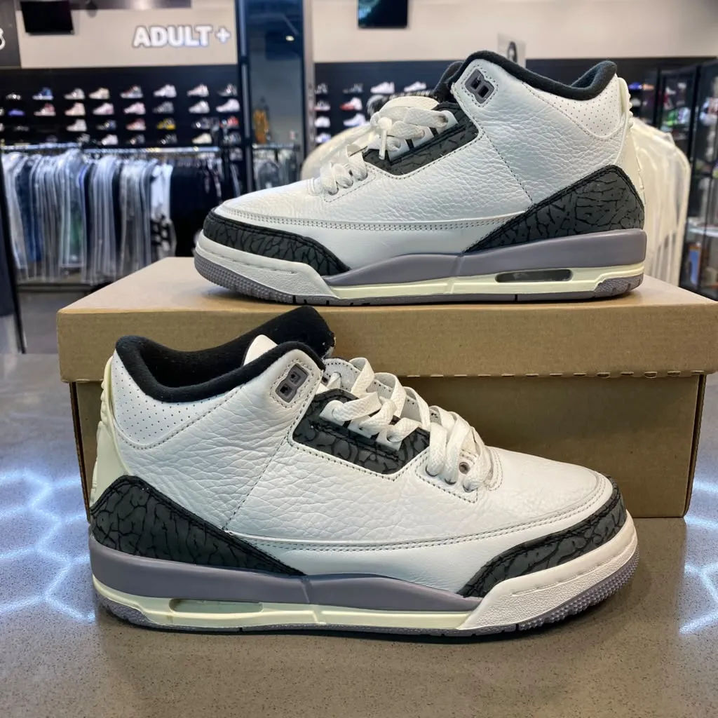 Jordan 3 Retro Cement Grey (GS) Size 6Y DM0967-106 - Pre-Owned (Replacement Box)