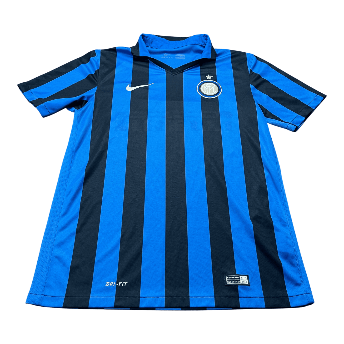 Nike Inter Milan Firelli Striped Home Soccer Jersey - Used/Worn