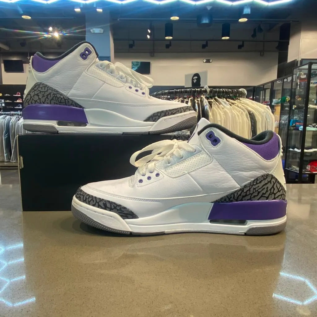 Jordan 3 Retro Dark Iris Size 9 CT8532-105 - Pre-Owned