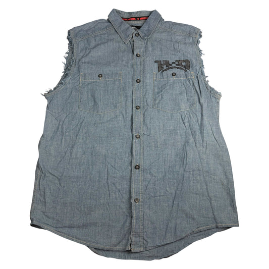 Vintage Harley-Davidson Denim Sleeveless Vest - Used/Worn
