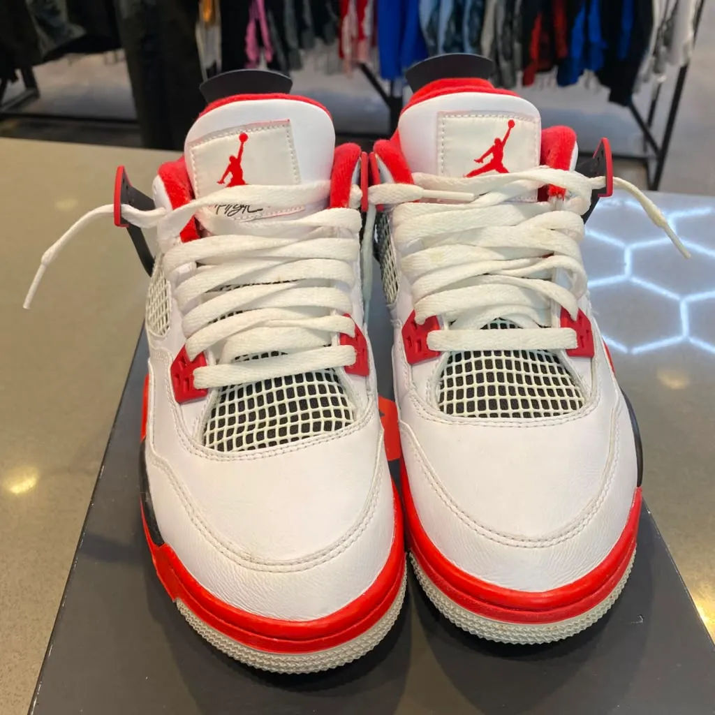 Jordan 4 Retro Fire Red (2020) (GS) Size 6.5Y 408452-160 - Pre-Owned