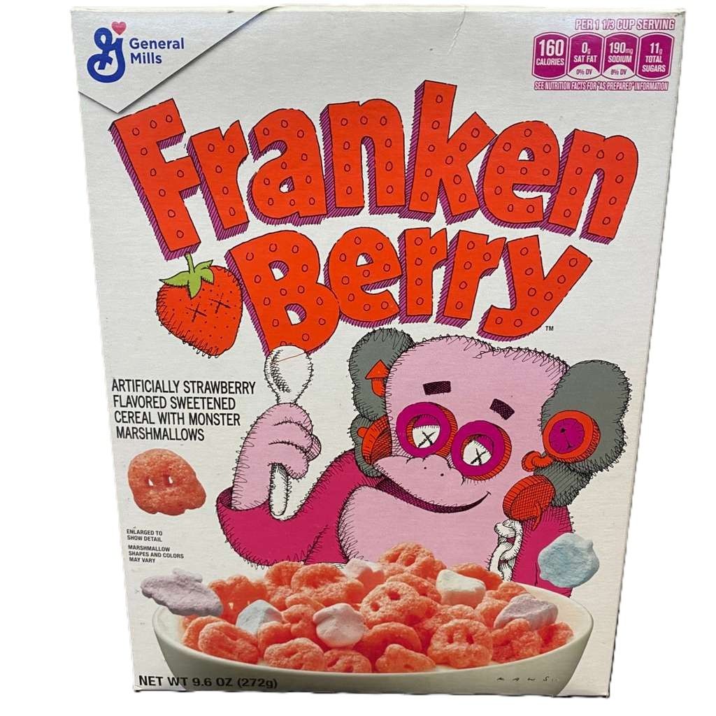KAWS Monsters Franken Berry Count Chocula Boo Berry Frute Brute Cereal (Not Fit For Human Consumption)