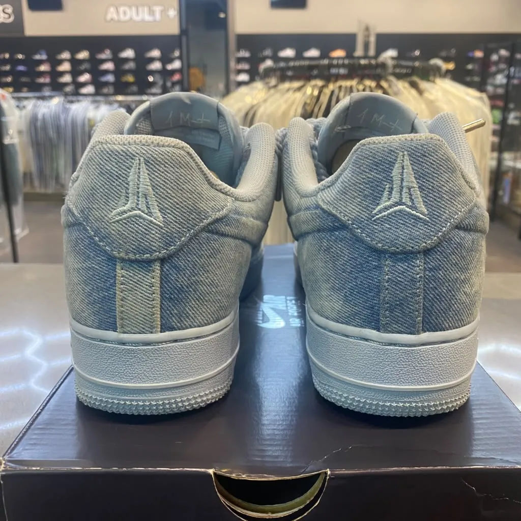 Nike Air Force 1 Low Ja Morant Denim Light Armory Blue Size 8 IQ9773-400 - Pre-Owned