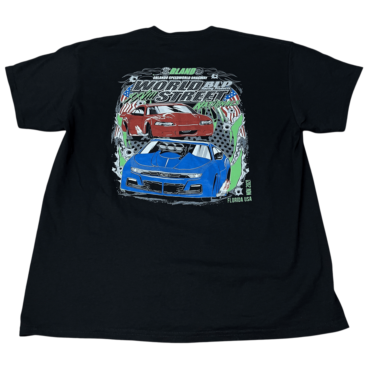 Y2K Orlando Speedway World Street Racing T-Shirt - Used