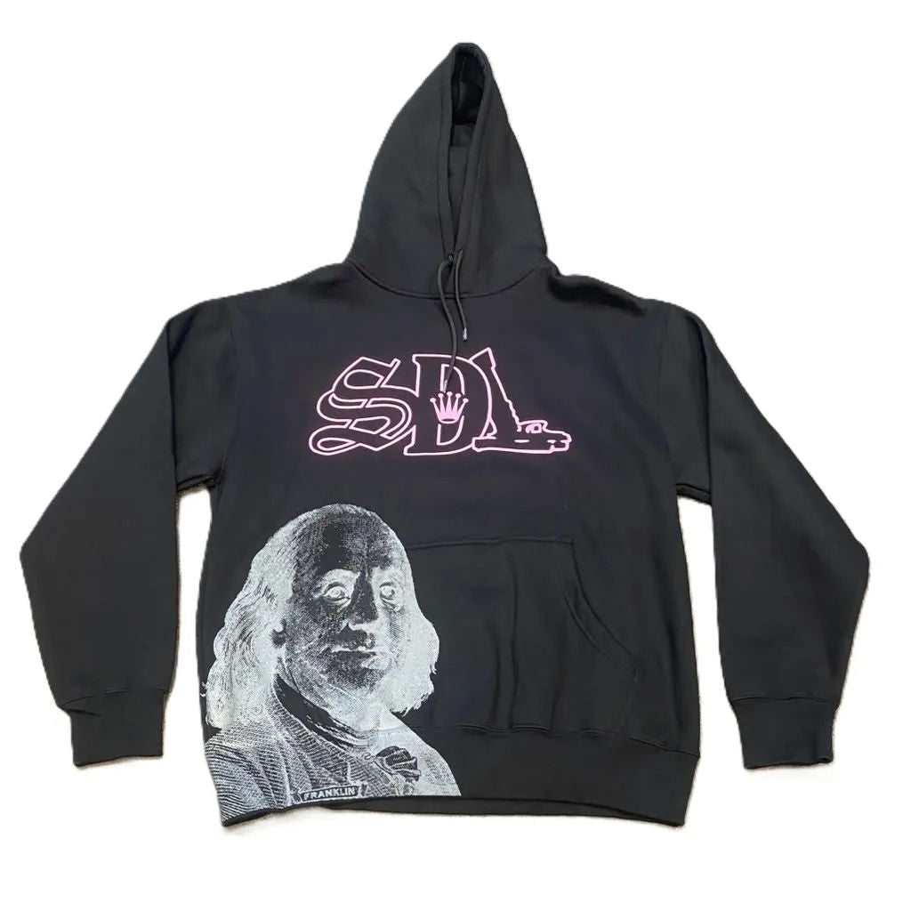 SDL Crown Logo White Benjamin Hoodie Pink/Blue